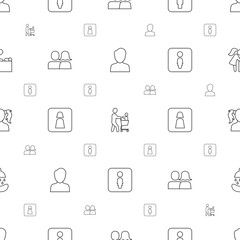 restroom icons pattern seamless white background