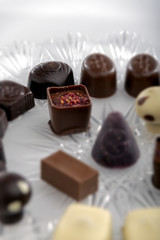 cioccolatini ripieni più gusti piatto da sopra particolare centrale vicino