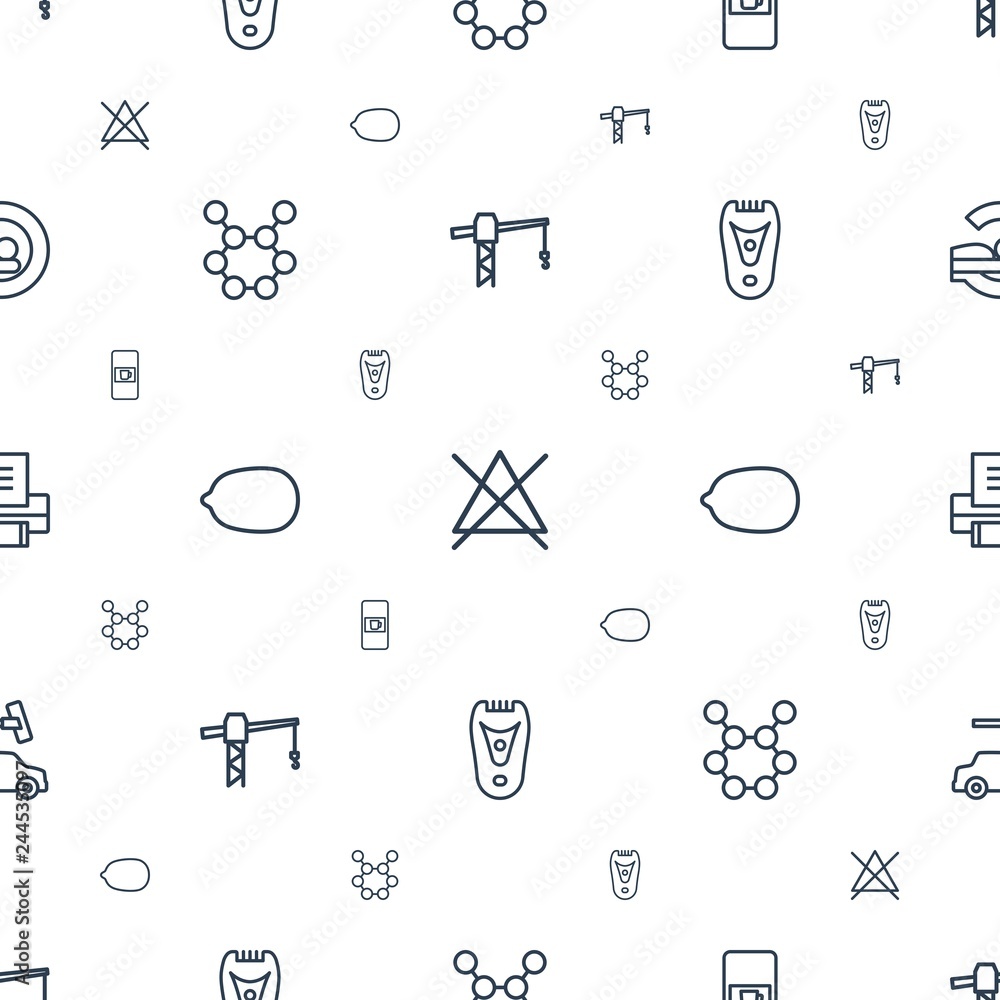 Poster machine icons pattern seamless white background