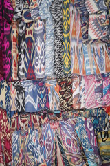 Uzbek ornaments on fabrics