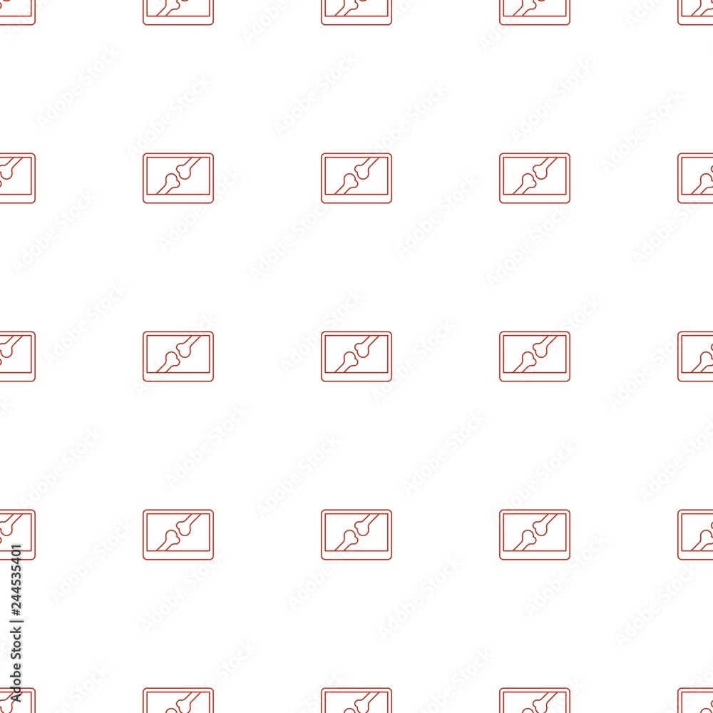 Poster x ray on display icon pattern seamless white background