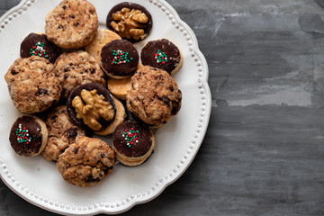 assorted biscuits on white dish
