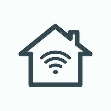 Smart House Icon, Smart Home Remote Control System Vector Icon