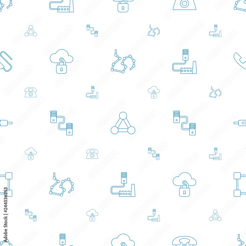 Aufkleber connect icons pattern seamless white background