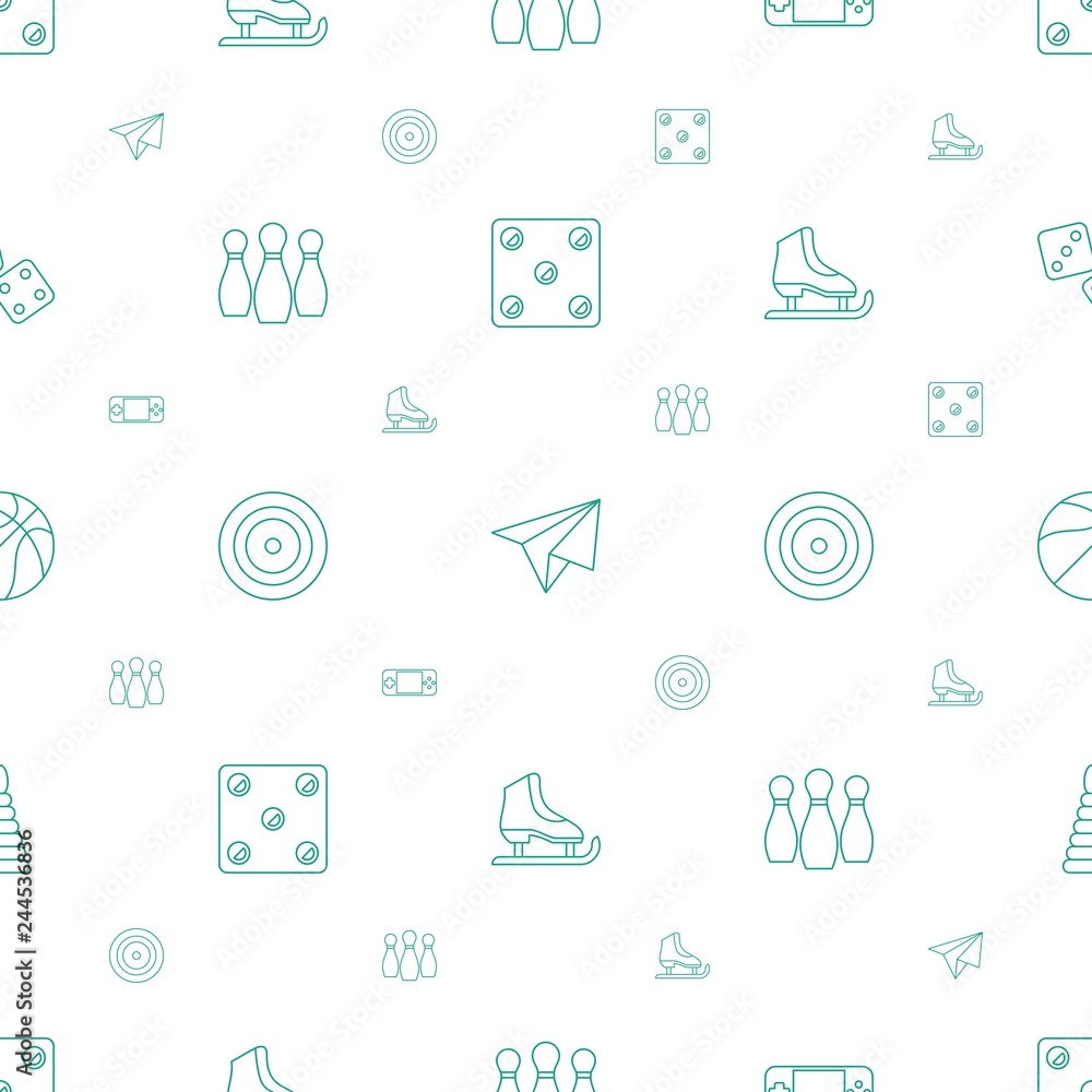 Poster game icons pattern seamless white background