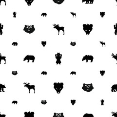 Fototapeta premium alaska icons pattern seamless white background