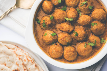 Masala Soya Chunk Curry made using Soyabean nuggets and spices - protein rich food from India