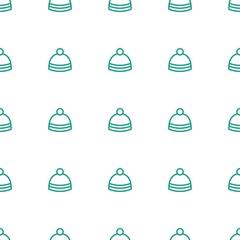 winter hat icon pattern seamless white background