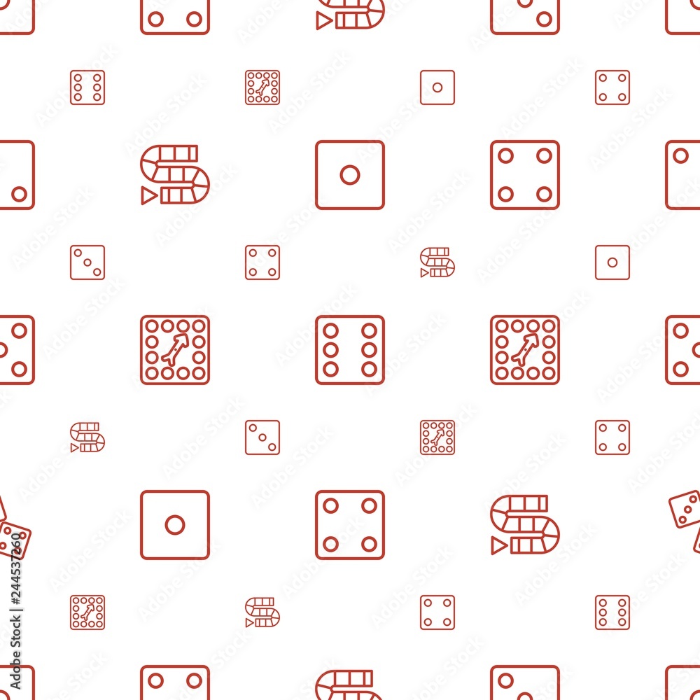 Poster dice icons pattern seamless white background