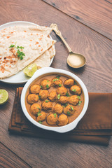 Masala Soya Chunk Curry made using Soyabean nuggets and spices - protein rich food from India