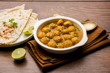 Masala Soya Chunk Curry made using Soyabean nuggets and spices - protein rich food from India