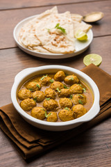 Masala Soya Chunk Curry made using Soyabean nuggets and spices - protein rich food from India