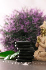 Obraz na płótnie Canvas Spa massage basalt stones