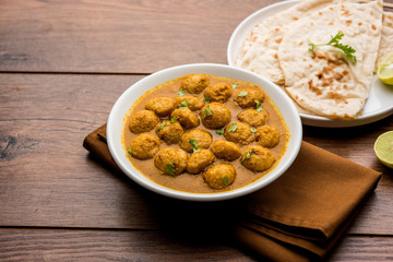Masala Soya Chunk Curry made using Soyabean nuggets and spices - protein rich food from India