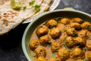 Masala Soya Chunk Curry made using Soyabean nuggets and spices - protein rich food from India