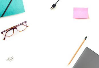 fond de bureau avec espace libre blanc