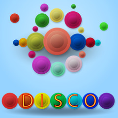 Colorful abstract background. Disco retro style.