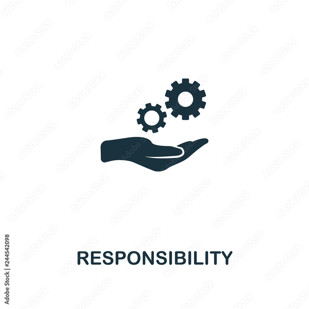 Poster responsibility icon. premium style design from personality icon collection. pixel perfect responsibi