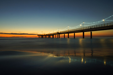 Fototapeta na wymiar bridge after the sunset