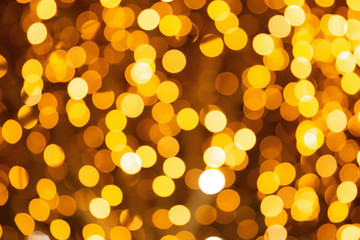 Night Bokeh. Beautiful background. Magic. Light bulbs