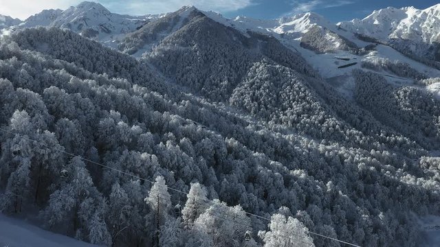 Caucasian mountains. Ski resort Rosa Khutor. Sochi. Russia.