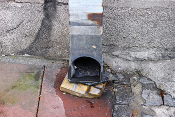 Downspout waterspout rainwater drainage pipe building