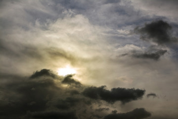 Obraz na płótnie Canvas Dark clouds in the sky