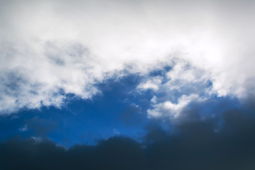 Naklejka na ściany i meble Blue and white clouds in the sky