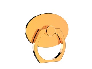 Blank cell phone ring finger holder grip. 3d render illustration.