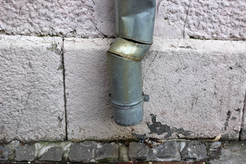Downspout waterspout rainwater drainage pipe building