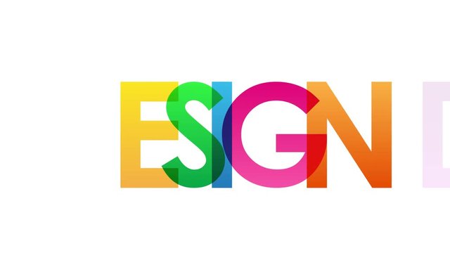 DESIGN animated colorful typography banner 