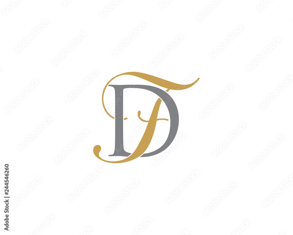 Wall mural df fd letter logo icon 002