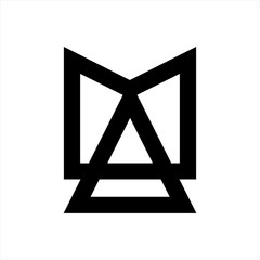 AM, MA, VMA initials simple geometric logo