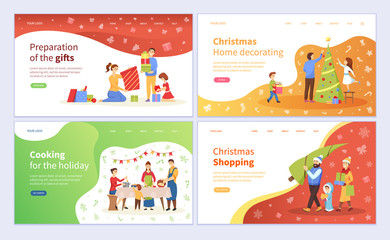 Fototapeta premium Preparation of Christmas Gifts, Decoration of Tree