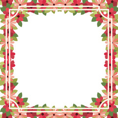 Obraz premium frame with flowers isolated icon