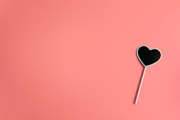 heart positive emotion valentine's day on pink background