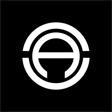 AO, OA, AUN, NAU initials geometric company logo