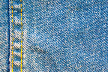 blue denim surface with stitching, background, texture