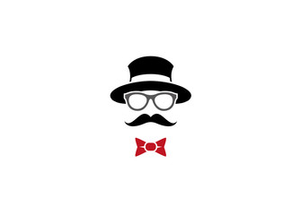bowler hat, glasses, mustache, bow tie, Melone, Brille, Schnurrbart, Fliege