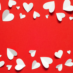 Valentine's Day postcard. Love concept for mother's day and valentine's day.  Top view. Copy space