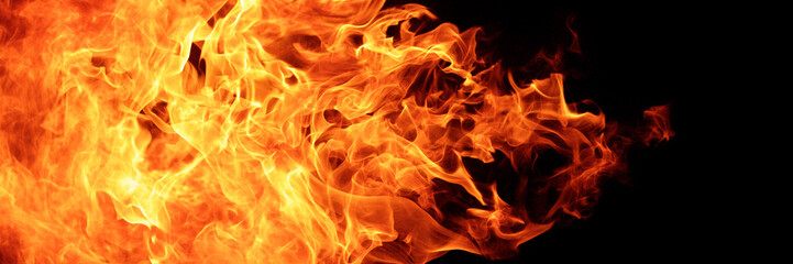 abstrakte Flammen-Feuer-Flammen-Textur für Banner-Hintergrund, 3 x 1-Verhältnis