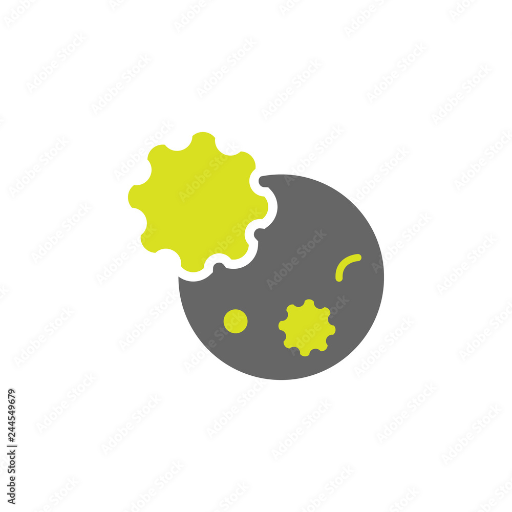 Aufkleber virus, bacteria icon. element of science experiment icon for mobile concept and web apps. detailed v