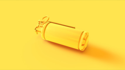 Yellow Flash Bang Smoke Grenade 3d illustration 3d render