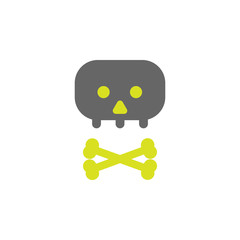 Bones, death icon. Element of Science experiment icon for mobile concept and web apps. Detailed Bones, death can be used for web and mobile