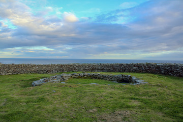 Sunset over stone circle near Castletownsend West Cork Ireland 