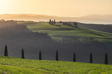 Val d'Orcia landscape, Siena province, Tuscany, Italy