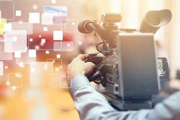 Film actor background broadcast camera cinema commercial