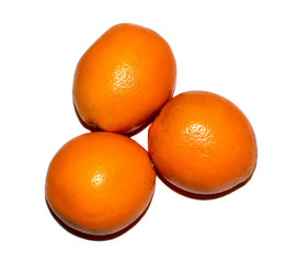 oranges isolated on white background