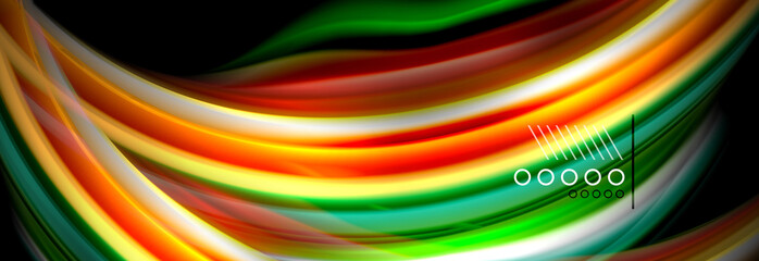 Color flow poster. Wave Liquid shape color background. Art design for your design