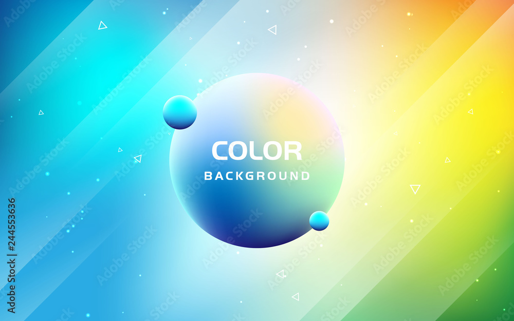 Poster abstract fluid gradient color background. trendy liquid shape composition. bright gradient color.